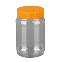 Clear Round Containers with Screw Lids, Plastic Bottle Jar
