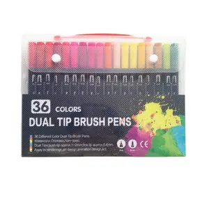 Hele Koop Goedkope Permanente Aquarel Marker Pennen Set Delicate Verf Marker Pen Voor Kinderen