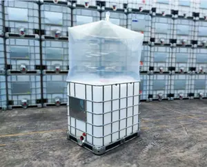 Сверхмощный прозрачный контейнер 1000 кг Ibc для упаковки жидкостей, асептические квадратные пластиковые вкладыши Ibc