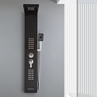 Robinet de douche mural de style moderne en acier inoxydable 304 chromé pour hôtels et salles de bain – Colonne de douche élégante