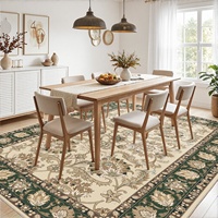 Tapis persans imprimés antidérapants en polyester, motif floral, lavables en machine, tapis rectangulaire pour salon, grande taille, pour la maison et la prière