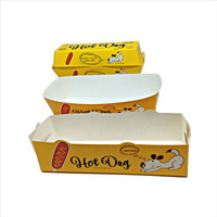 Boîte en papier jetable écologique pour Hot Dog, impression personnalisée de Logo, plateau en papier Kraft, plateau en carton pour pommes de terre et Chips