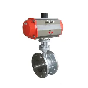 wholesale applicable for Water Oil Gas equipment rotary rubber sealing Pneumatic Butterfly Valve