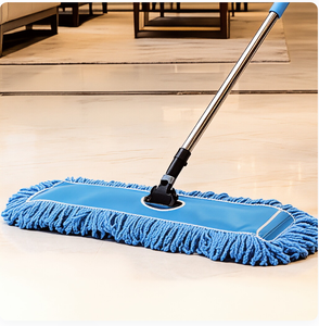 Mop per Pulizie a Secco e Umido per Grandi Hotel e Centri Commerciali, con Palo in Acciaio Inossidabile, Sostenibile, Leggero, con Strizzatura su Quattro Lati, per Europa e USA - Product Image 1