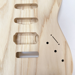Cuerpo de guitarra DIY de fresno sin acabar, tipo barril, con cavidad electrónica en la parte posterior - Product Image 6