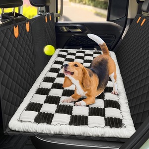 Funda Protectora para Asiento Trasero de Coche para Mascotas, Rectangular, 5 cm de Grosor, Diseño de Rejilla, Cojín para Asiento de Coche para Perros, Uso en las Cuatro Estaciones - Product Image 1