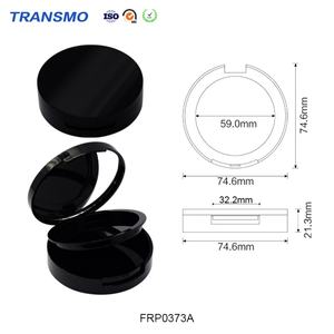 Envase de Plástico Personalizado para Polvos Negros, Contenedor Vacío para Rubor con Logotipo para Almacenamiento de Productos de Belleza - Product Image 2