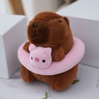 Nouveau jouet en peluche Capybara, décoration suspendue pour sac, porte-clés de voiture, pendentif de sac à main, anneau de natation de dessin animé, adorable