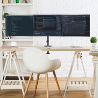 MD8003 17 "-32" 10kg Ressorts à gaz économiques Triple bras de moniteur Support de bureau 3 supports d'écran Support pour ordinateur Support VESA