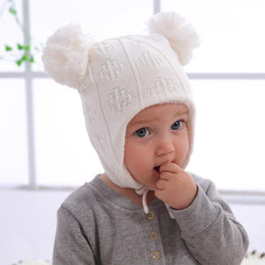 <span class=keywords><strong>Gorro</strong></span> de <span class=keywords><strong>nieve</strong></span> cálido de invierno para bebé, actividades al aire libre, <span class=keywords><strong>gorro</strong></span> de punto con pompón para niños - Product Image 6