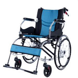 Fauteuil roulant manuel pliable en alliage d'aluminium KS, usage médical, absorption des chocs, portable, pour personnes âgées - Product Image 1