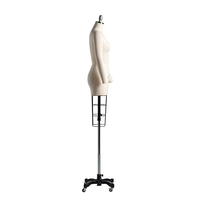 Vente chaude Réglable Tailleur Mannequin Femme Couture Robe Maker Demi-Corps Mannequin Avec Roues