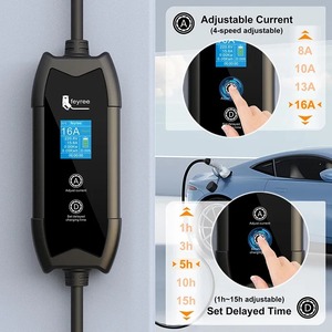 New Feyree Portable <b>EV</b> Fast <b>Charger</b> 3.5kW 16A Home Outdoor Use 1.8 Inch LED Display Temp Protection 5m Charging <b>Cable</b> - Product Image 3