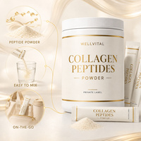 Fournisseur de sachets d'emballage personnalisés en marque blanche clé en main, poudre de collagène avec vitamine C