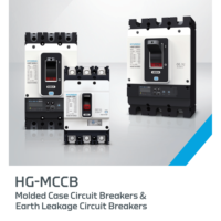 Disjoncteurs à boîtier moulé Hyundai HGP Series MCCB 3P 4P, protection thermique-magnétique, disjoncteur de distribution basse tension