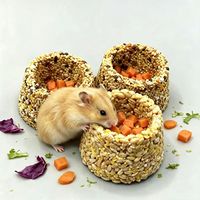 Friandise comestible en forme de bol pour hamsters, hamsters syriens et perroquets |   Bol à mâcher interactif anti-stress ODM OEM