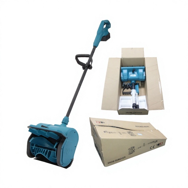 YUTUO Cordless 18v Lithium Battery Powered Snow Blower 2300rpm 1200W Telescopic and Foldable Snow Blower Snowplow