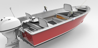 Bateau de pêche en aluminium de 20 pieds (5 m) à vendre