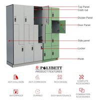 Casier Intelligents Stratifié Bois RFID pour Vestiaires de Salle de Sport