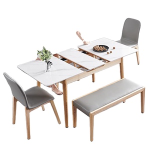 Mesa de Comedor Extensible de Alta Calidad con Mecanismo Minimalista de Losa de Roca - Product Image 2