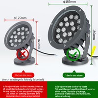 RGB Farbige 18W3W Aluminium LED Bodeneinbauleuchten Hochleistungs-IP65-Wasserdichte Fernbedienbare Außenbeleuchtung für Garten und Landschaft