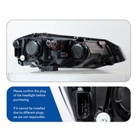 LKS 2019-2022 pour Polo : Ensemble de phares améliorés avec projecteur LED double style L et clignotants séquentiels 12V 6000 Lumens