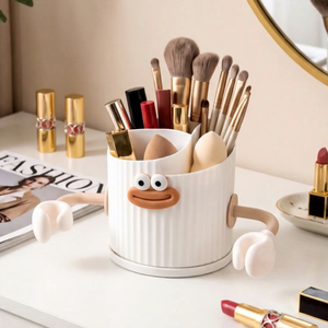 Support rotatif à 360 degrés pour pinceaux de maquillage, organiseur de cosmétiques fantaisie, porte-stylos amusant, organiseur de bureau pour coiffeuse et étude - Product Image 3