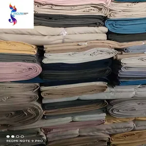 Big quantity cheap price solid twill stock C grade twill cutting pieces 1m up cotton twill remnant fabric