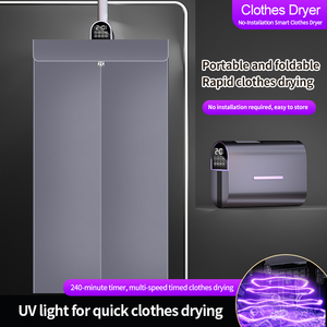 <span class=keywords><strong>Sèche</strong></span>-<span class=keywords><strong>linge</strong></span> électrique domestique en plastique compatible avec les camping-cars et les hôtels, capacité de 5 <span class=keywords><strong>à</strong></span> 9,9 kg, ventilé, intelligent, pliable, rangement - Product Image 4