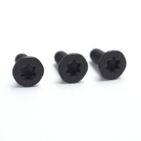 Vis de machine à tête plate Torx en acier au carbone, zinguées noir, classes 4.8, 8.8, 10.9, 12.9, en alliages Al 6061, 6065, C1022, 10B21, diamètres 5/16'' et 7/16''