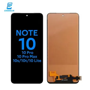 Phone display factory for redmi lcd digitizer assembly note 10 pro max 10s 10t lite for xiaomi note 10 amoled screen