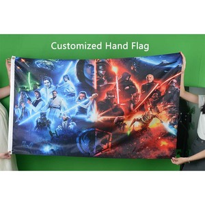 Drapeaux de football de toutes les équipes, de haute qualité, sur mesure, avec un design personnalisé, imprimés numériquement, 100% polyester, avec un mât en aluminium - Product Image 6