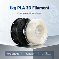 Filament d'imprimante 3D PLA couleur unie 1,75 mm, bobine de 1 kg, teinte vive sans décoloration, impression fluide pour imprimante FDM, vente en gros