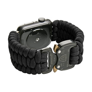 Paracord Polsband Voor Iwatch Ultra Se 8/7/6/5/4/<span class=keywords><strong>3</strong></span>/<span class=keywords><strong>2</strong></span>/1 Horlogeband 38Mm 40Mm 41Mm 42Mm Polsband 550 Paracord Horloge Band - Product Image 1