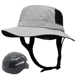 Sörf için çıkarılabilir boyun flep ile güneş koruma, botla, su-spor kova sörf şapka kask ile yumru şapka
