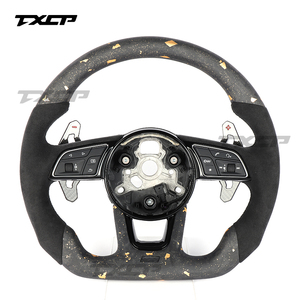 Volant personnalisé en Alcantara et fibre de carbone compatible avec <span class=keywords><strong>AUDI</strong></span> A3 A4 RS3 RS4 RS5 RS6 RS7 A5 A6 A7 <span class=keywords><strong>A8</strong></span> A1 B9 B8.5 B8 Volant LED - Product Image 1