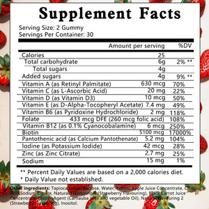 Top Quality Biotin Gummies with Multivitamin & Pantothenic Acid & Zinc Boost Collagen Production Support Healthy Metabolism - Product Image 5