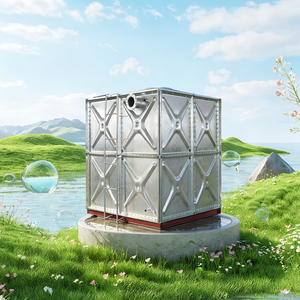 Kits de réservoirs d'eau galvanisés ondulés comprenant des tôles, des panneaux, des toits et tous les boulons et joints nécessaires pour l'assemblage en DIY - Product Image 1