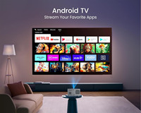 Nouveau projecteur vidéo LCD 4K UST micro portable 2026 Innovation avec mise au point automatique, Android OS et son HIFI - 1080P HD
