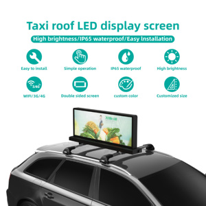 Écran d'affichage LED Ultra-mince double face Taxi CarTop P5 écran de publicité extérieure polychrome avec indice d'étanchéité IP65 - Product Image 4