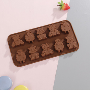 Animals Silicone Molds Forest Cute Theme Happy Bear, Lion, <strong>Hippo</strong> Non-stick Candy Jelly <strong>Chocolate</strong> Soap Molds Silicone Baking Mold - Product Image 6