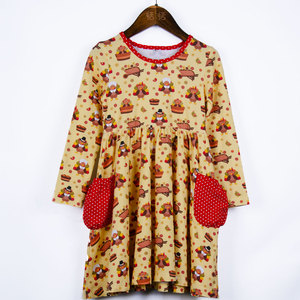 Vestido de manga larga con bolsillos para niños, picardías de alta calidad, diseño novedoso - Product Image 1