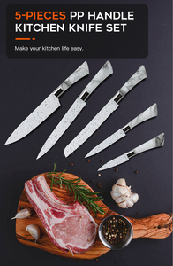 ชุดมีดทำครัว5ชิ้นพร้อมฝาครอบหินมีดเคลือบแบบไม่ติด - Product Image 3