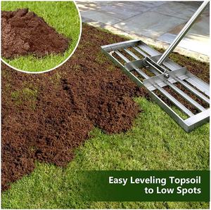 Niveleur de pelouse en métal 81 pouces réglage Long manche râteau de <span class=keywords><strong>nivellement</strong></span> de pelouse pour <span class=keywords><strong>gazon</strong></span> Golf niveau sol saleté Surface du sol - Product Image 6