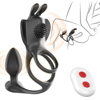 Paar-Vibrationsring und Analplug mit APP-Fernbedienung, Mehrfach-Vibration und IPX7 Wasserdicht für Männer und Frauen, Erwachsenen-Spielzeug