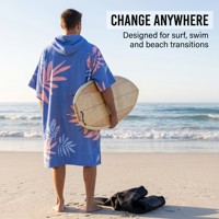 Poncho de surf imperméable pour homme, serviette de surf en microfibre personnalisée