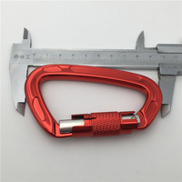 Mousqueton d'escalade automatique à visser 24KN en aluminium aéronautique 7075 de grande taille 10cm pour l'industrie lourde
