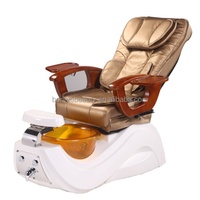 Fauteuil de pédicure de luxe BonnieBeauty, forme œuf moderne, avec massage par pétrissage et revêtement en cuir PU