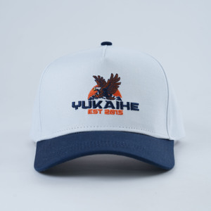 Casquette de baseball en sergé de coton bicolore, structurée, à profil haut, 5 panneaux, avec logo personnalisé brodé, pour l'extérieur, vente en gros - Product Image 2