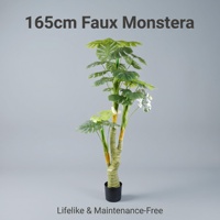 Großhandel Große Künstliche Monstera Deliciosa & Dattelpalmen, Lebensechte Kokosnussbäume für Landschaftsgestaltung, Hochzeits- und Weihnachtsdekoration im Freien